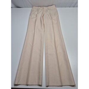 VTG Sansabelt Dress Pants Mens 34x36 Beige Flat Front Straight Elastic Waist